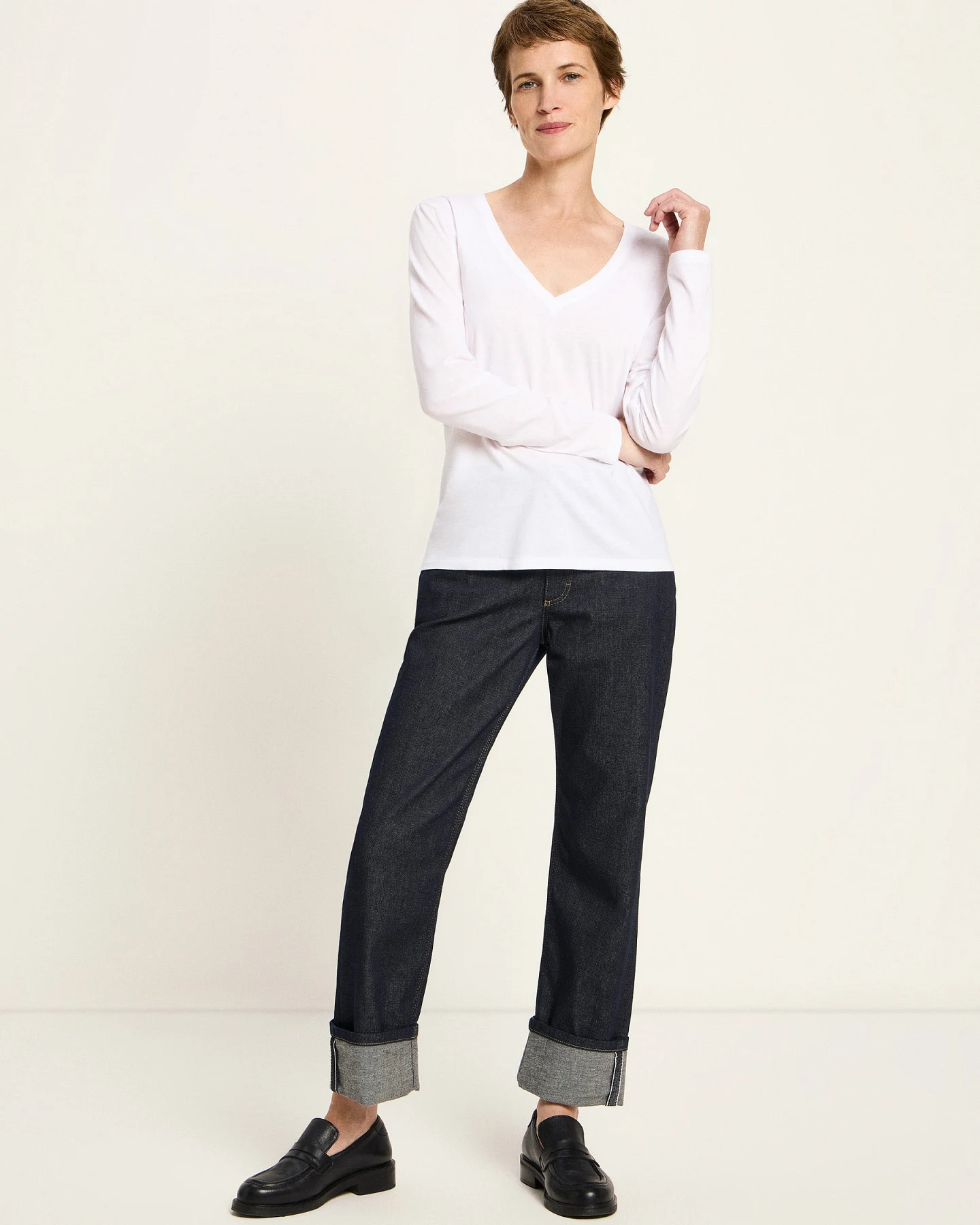 Shirt mit V-Ausschnitt (GOTS) – Ansicht 3