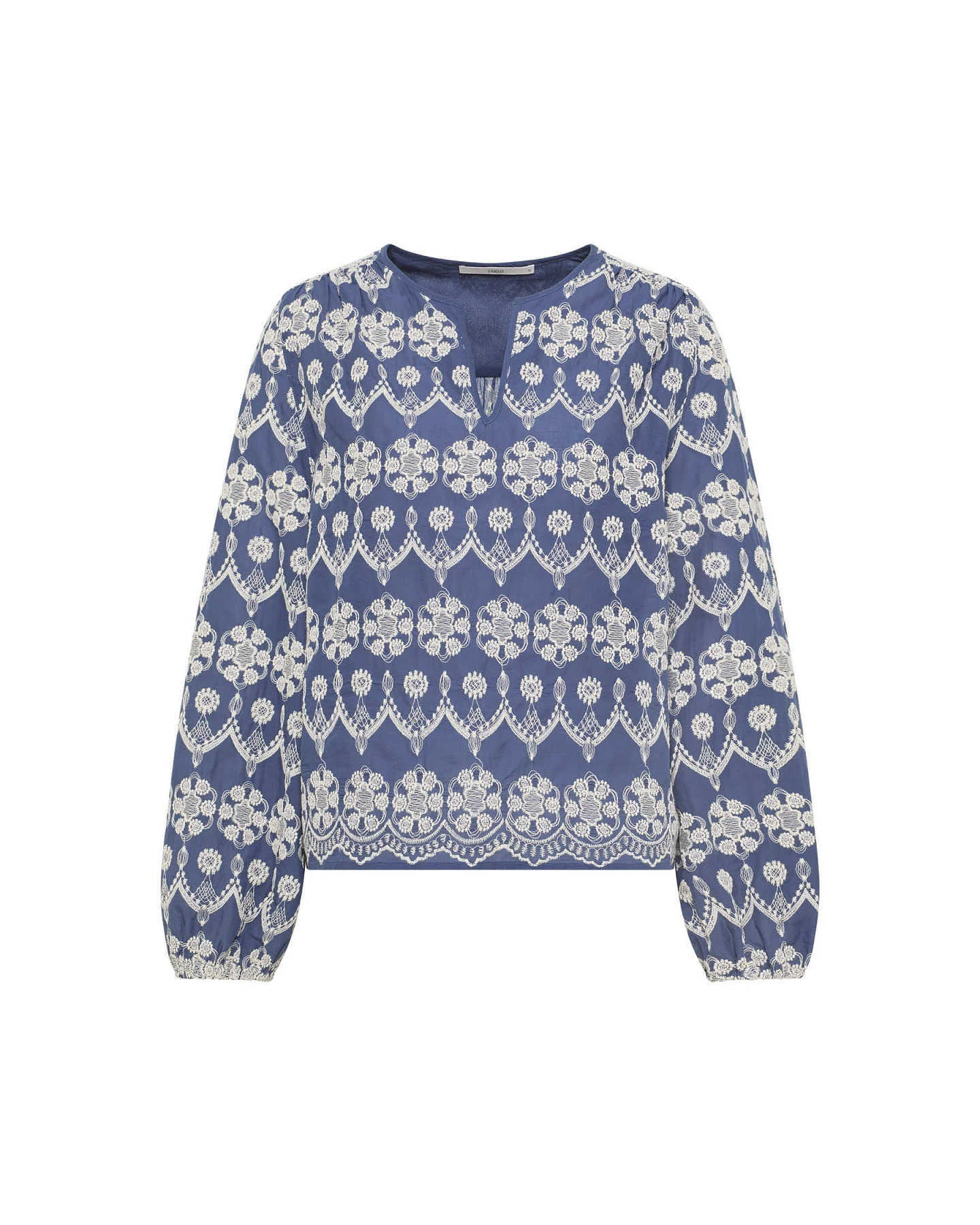 Langarm Bluse mit Kräuseln – Ansicht 6