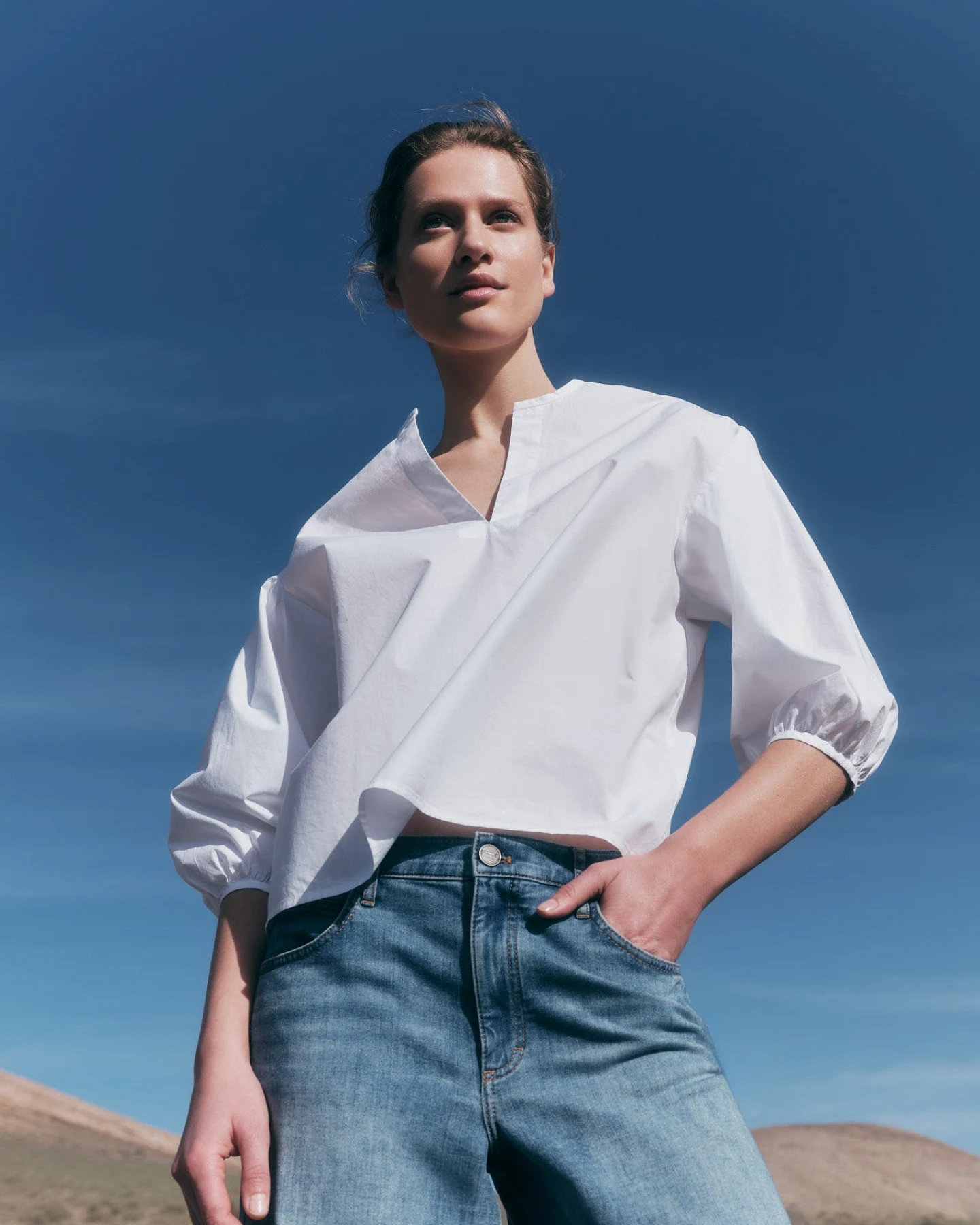 Bluse mit Kräuseln (GOTS) – Ansicht 2