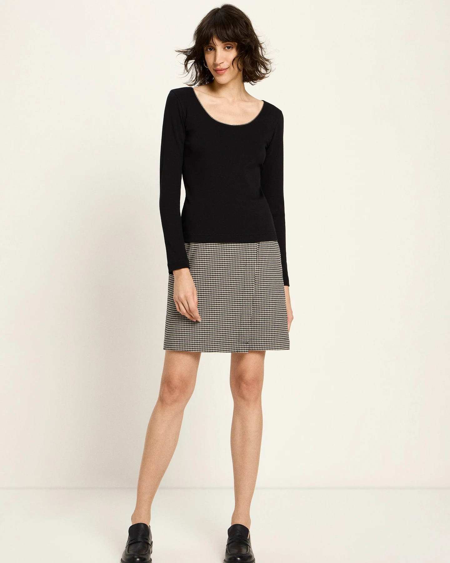 Langarmshirt mit Spitzenkante (GOTS) – Ansicht 2