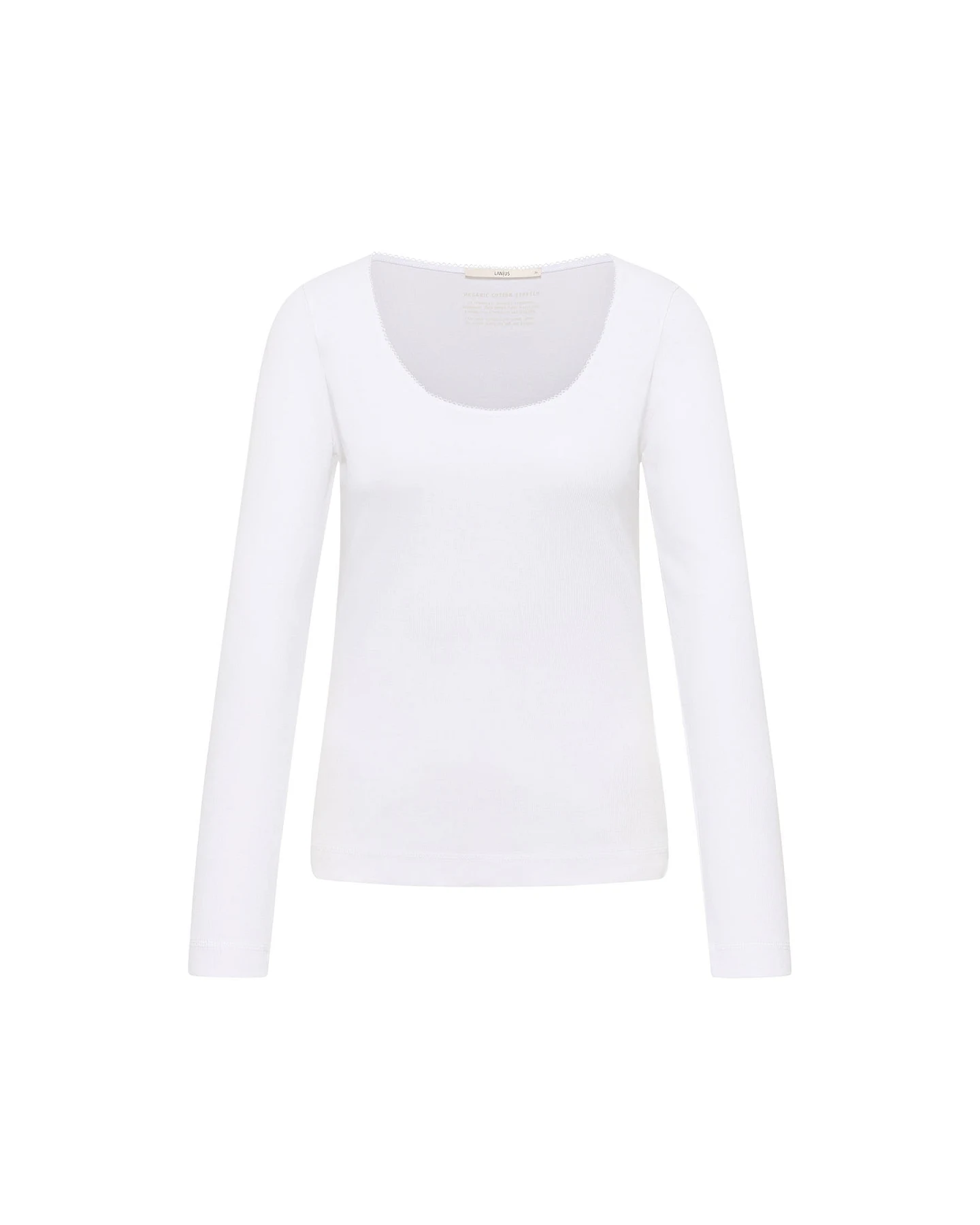 Langarmshirt mit Spitzenkante (GOTS) – Ansicht 6