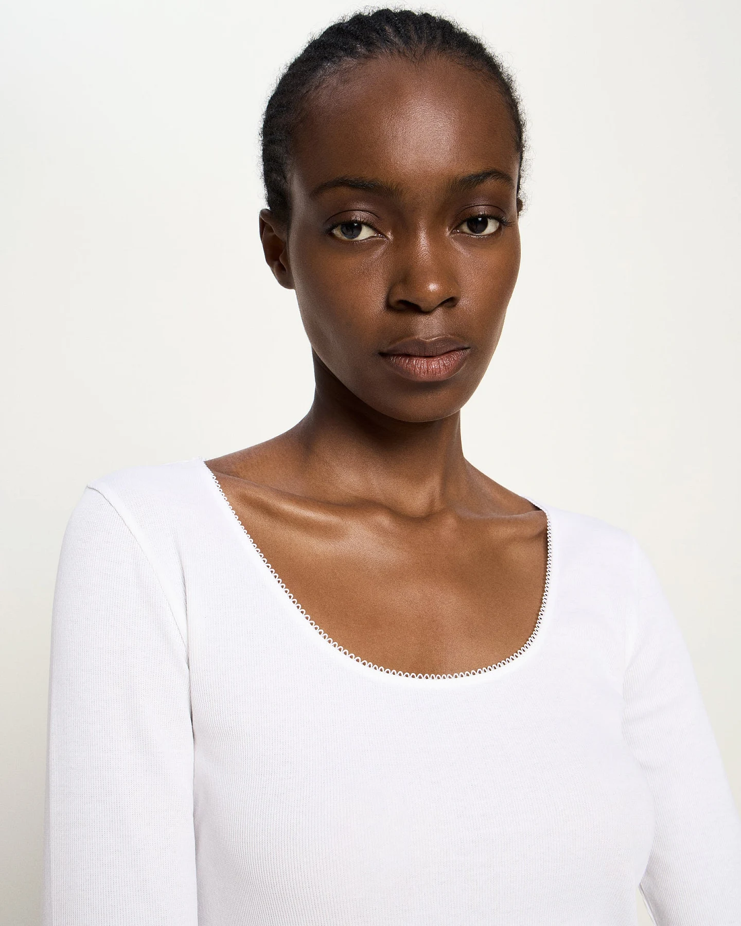 Langarmshirt mit Spitzenkante (GOTS) – Ansicht 4