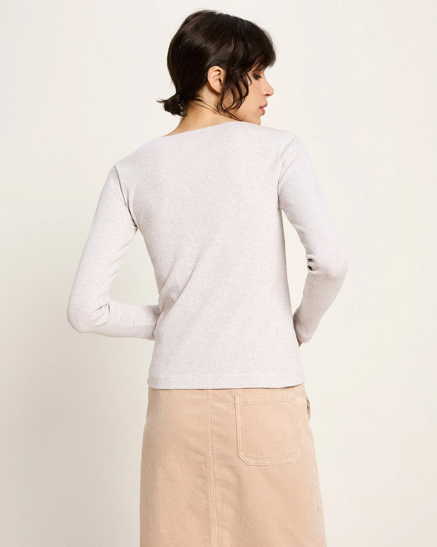 Langarmshirt mit Spitzenkante (GOTS) – Ansicht 5