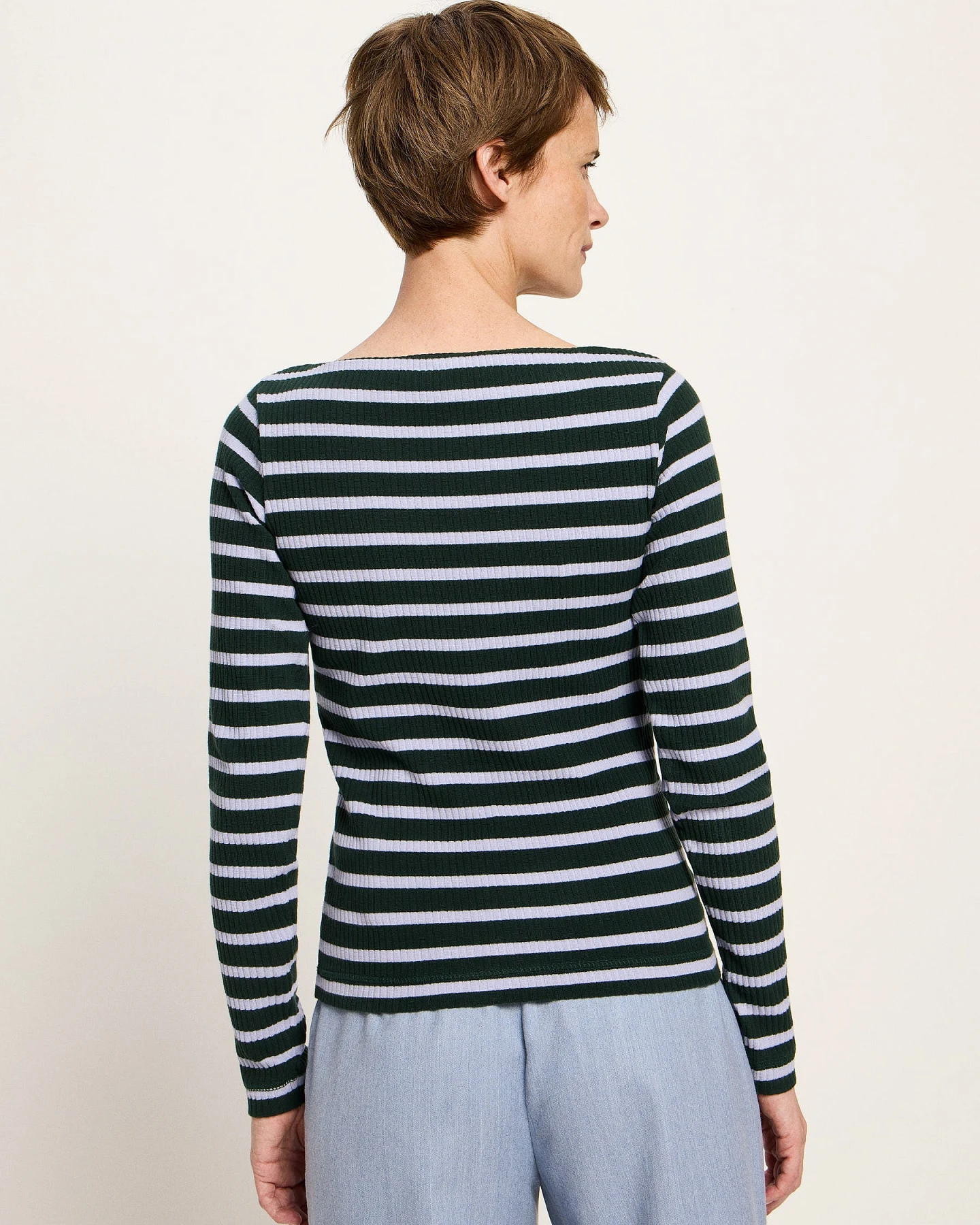 U-Bootshirt mit Streifen (GOTS) – Ansicht 5