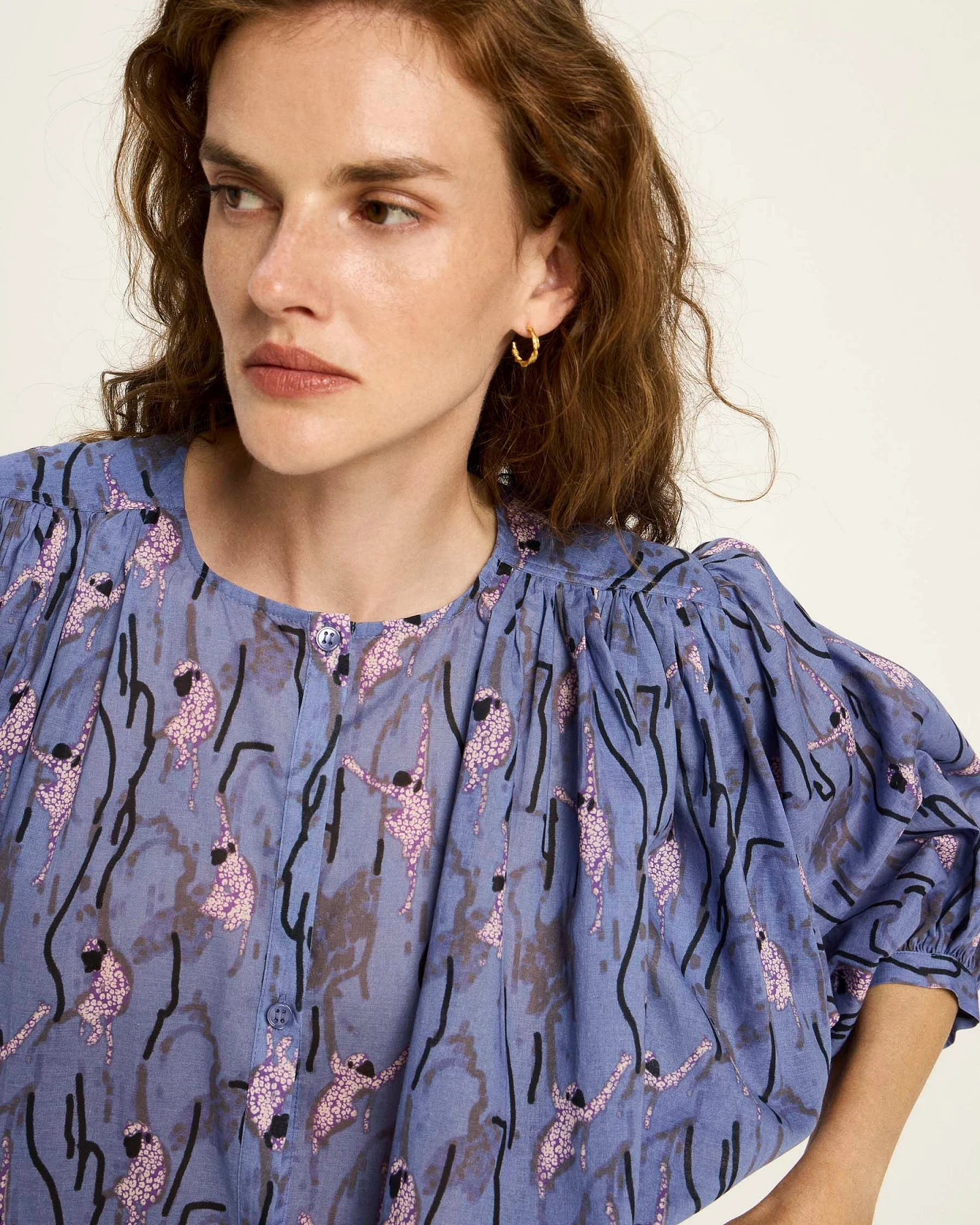 Bluse mit Kräuseln – Ansicht 2