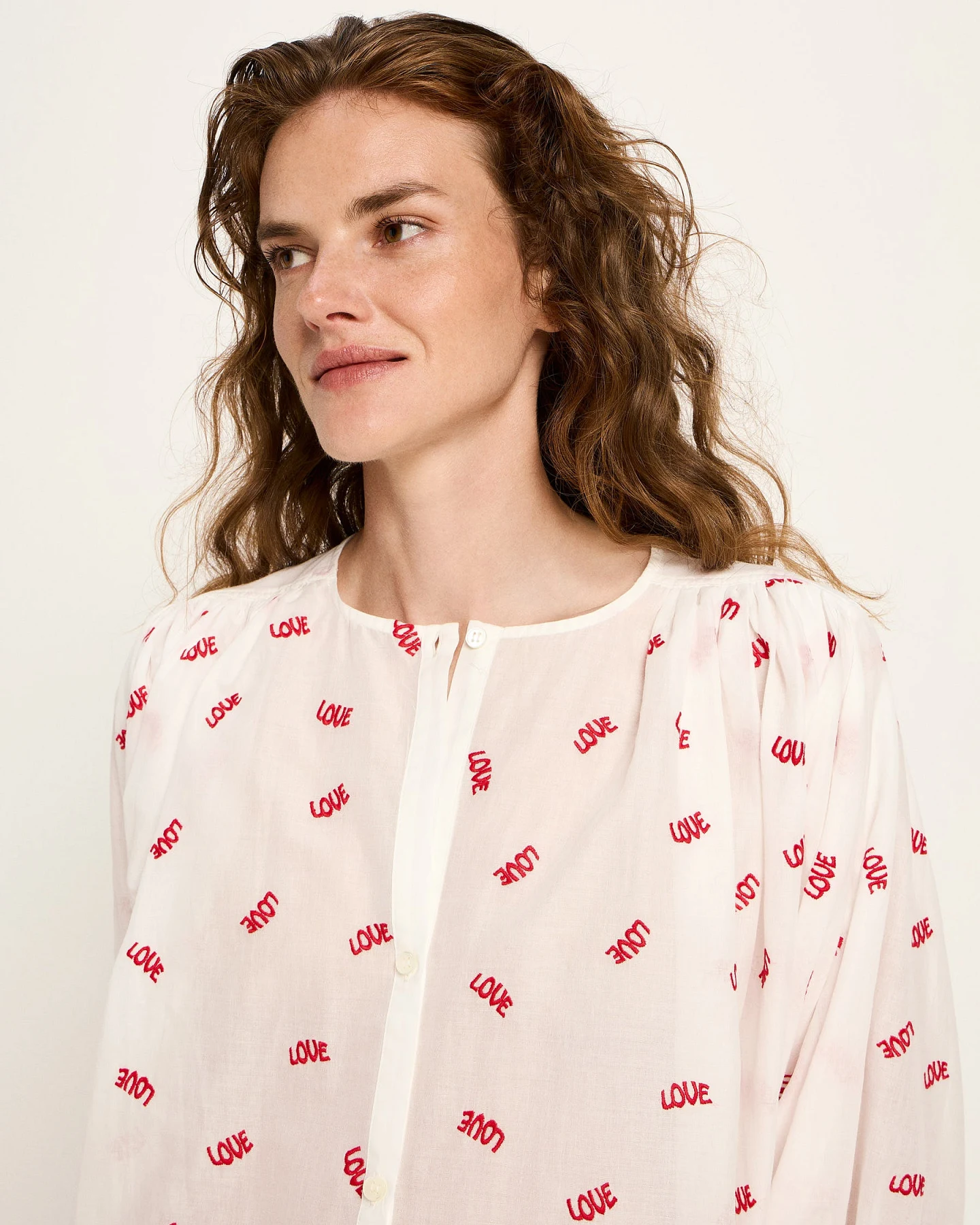 Bluse mit Kräuseln – Ansicht 3