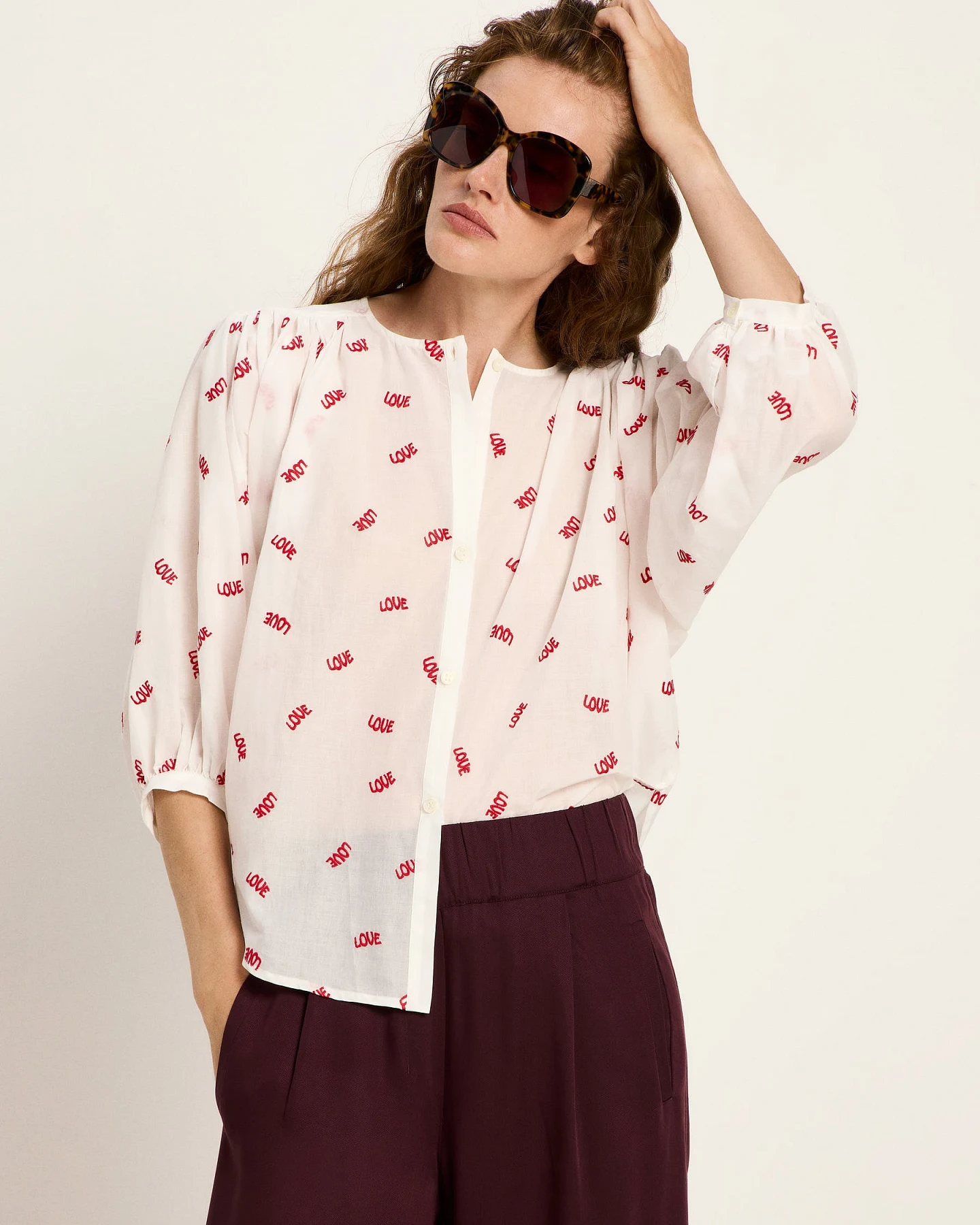 Bluse mit Kräuseln – Ansicht 4