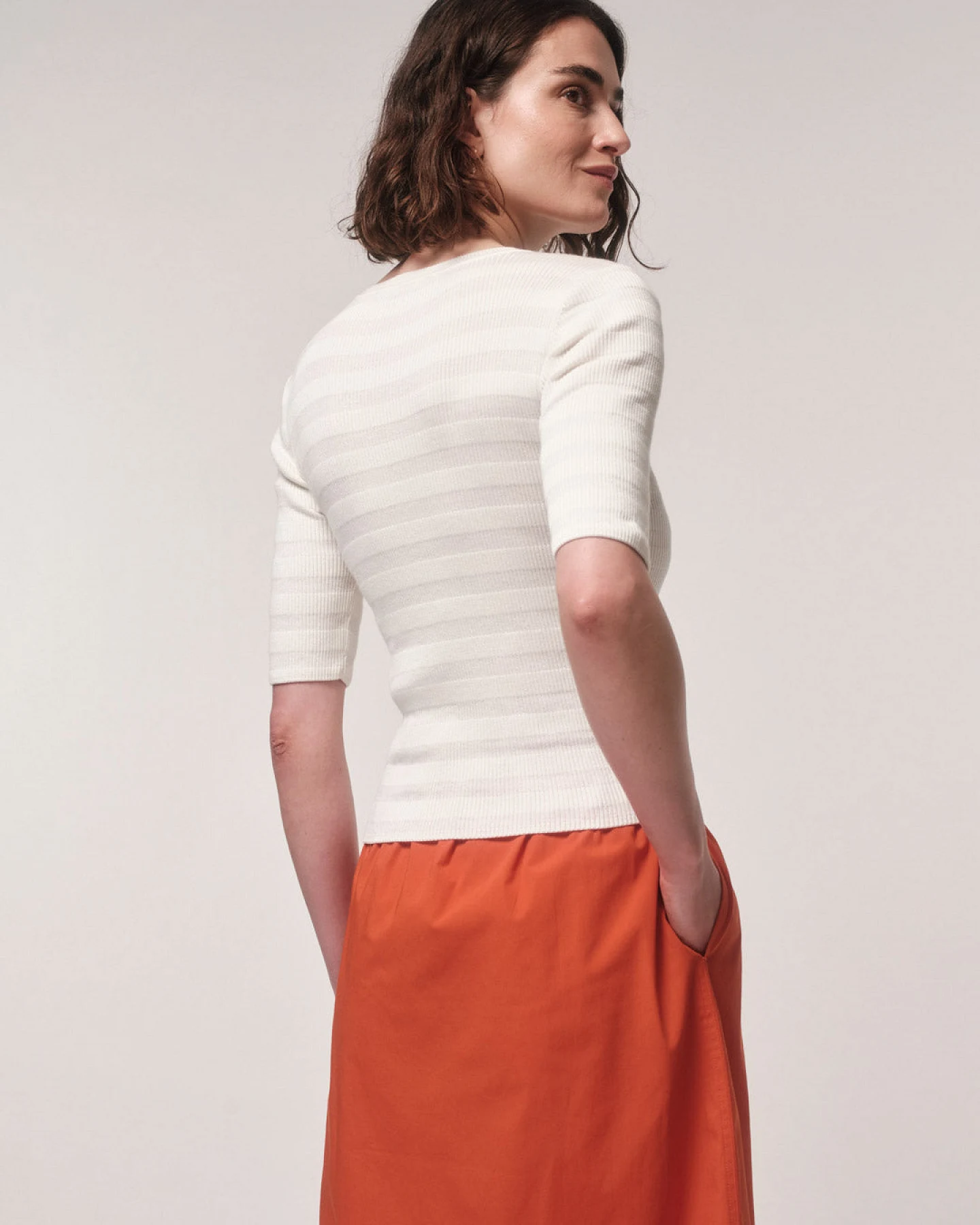 Rippen-Halbarmpullover (GOTS) – Ansicht 5