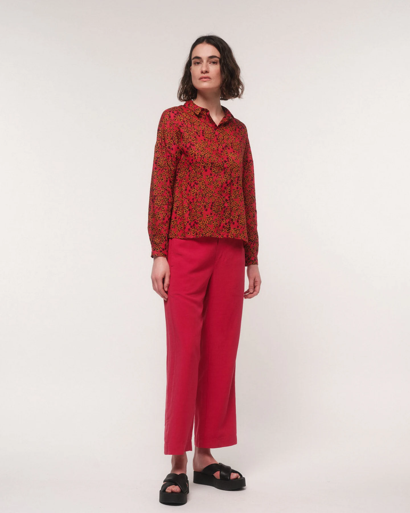 Hemdbluse Print Flower Field – Ansicht 2