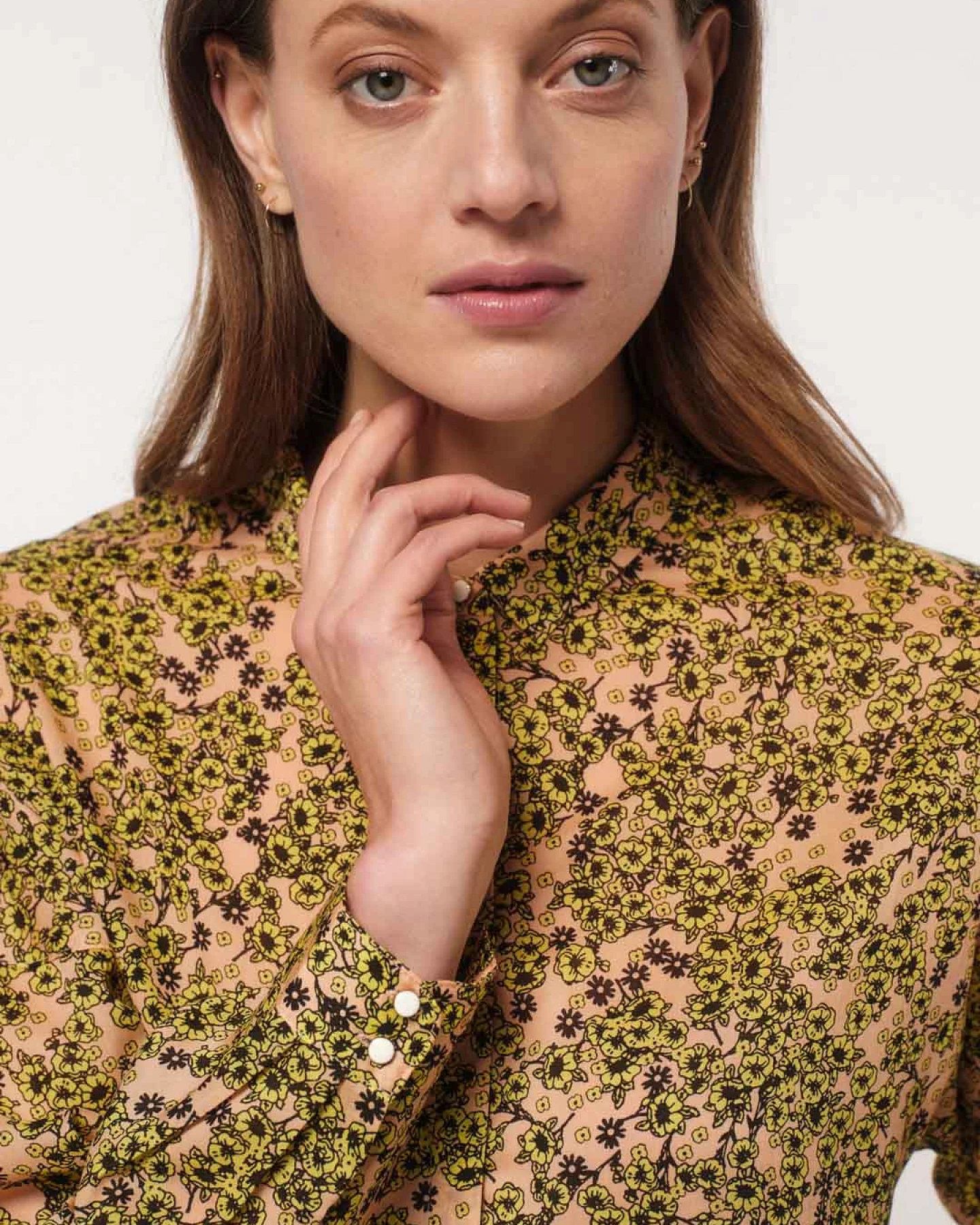 Hemdbluse Print Flower Field – Ansicht 4