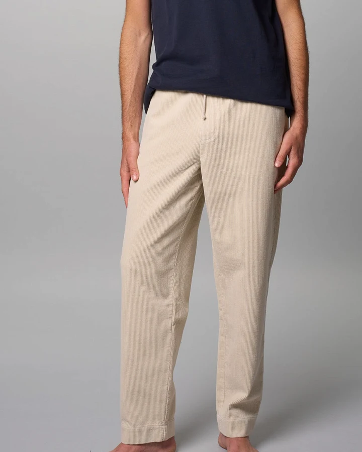 Côtelé Herren vegan Hose Lazy Off White