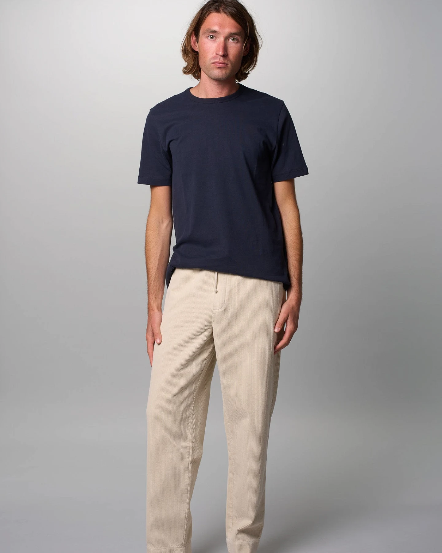 Côtelé Herren vegan Hose Lazy Off White – Ansicht 2