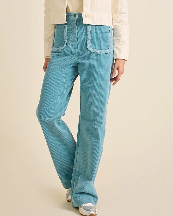 Côtelé Damen vegan Hose Jane Sky Blue