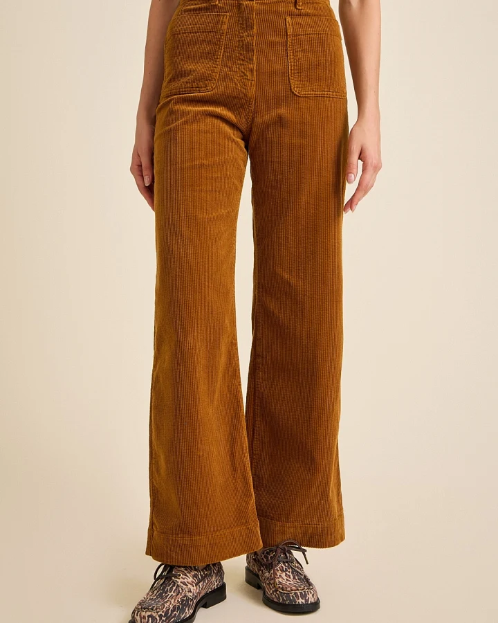 Côtelé Damen vegan Hose Jane Camelbraun