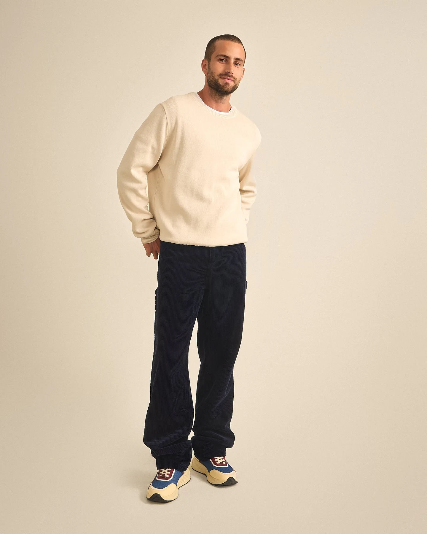 Côtelé Herren vegan Unisex Hose Carpenters In Marineblau – Ansicht 2