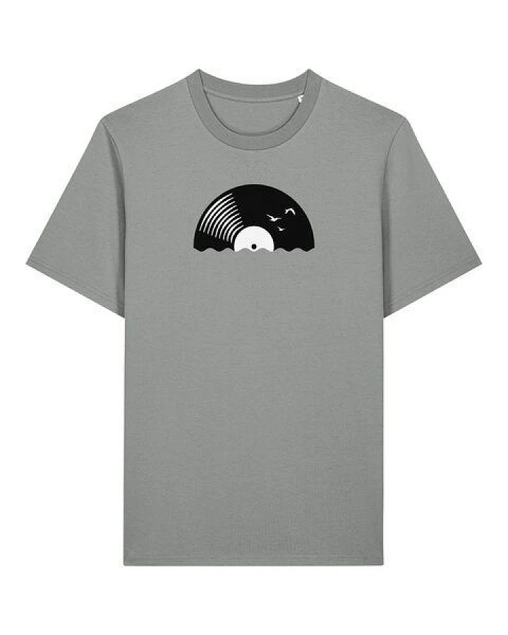 ilovemixtapes Vinyl Sun Schallplatte Unisex T-Shirt – Misty Grey