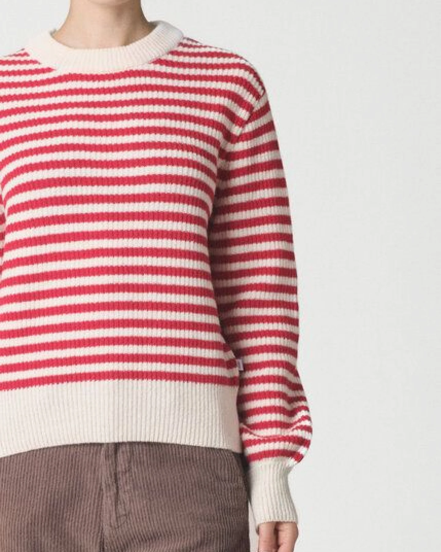 Klitmøller Collective Gestreifter Strickpullover aus Merinowolle Modell: Gunilla – Ansicht 4