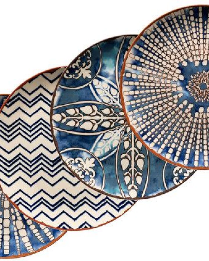 Mäser Iberico Blue Platzteller-Set, Steinzeug