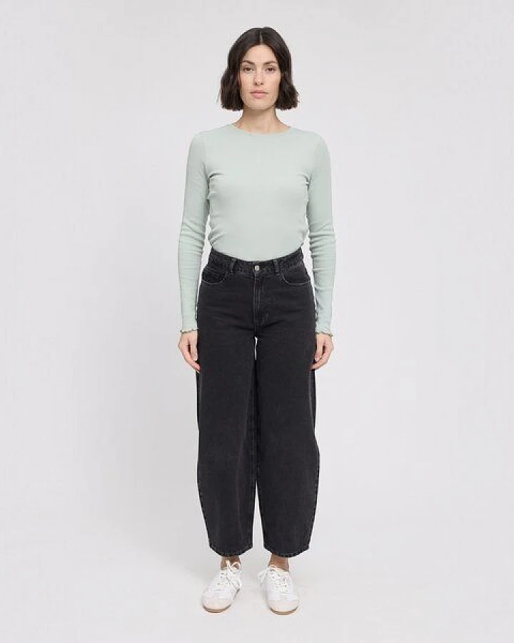 Mazine Barrel Leg Denim Pants
