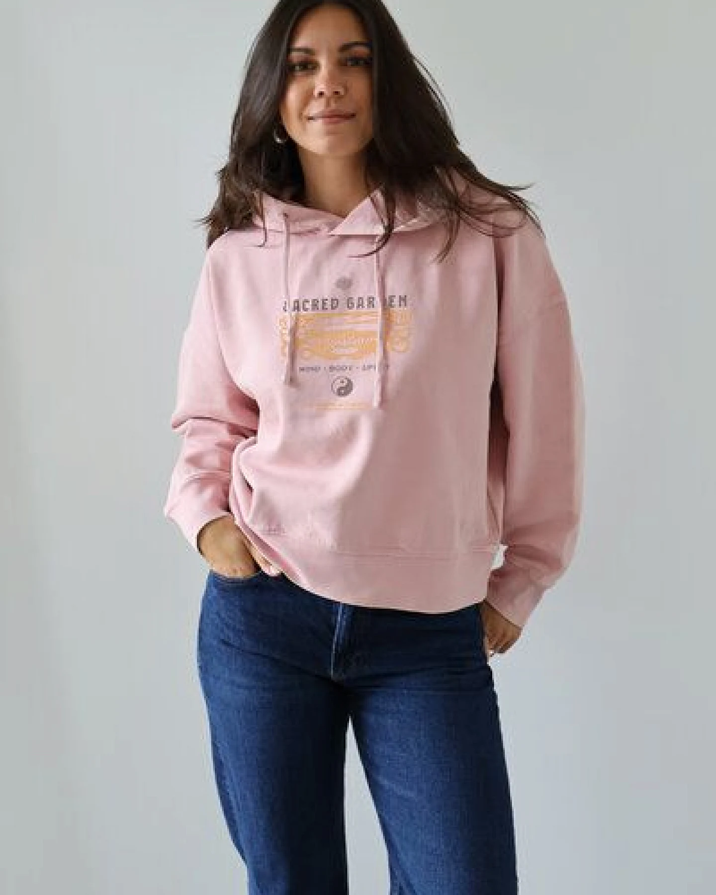 Kultgut Kuschelig weich- Vintagelook- Hoodie/ Sacred Garden – Ansicht 2
