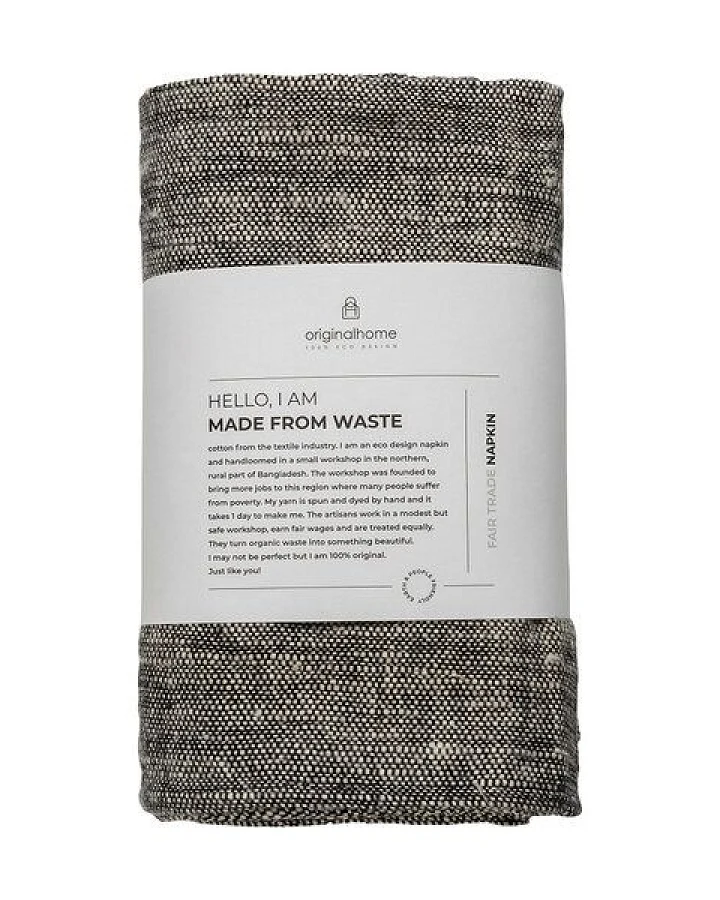 Originalhome Servietten Khadi aus recycelter Baumwolle, 4er Set (44x44 cm)