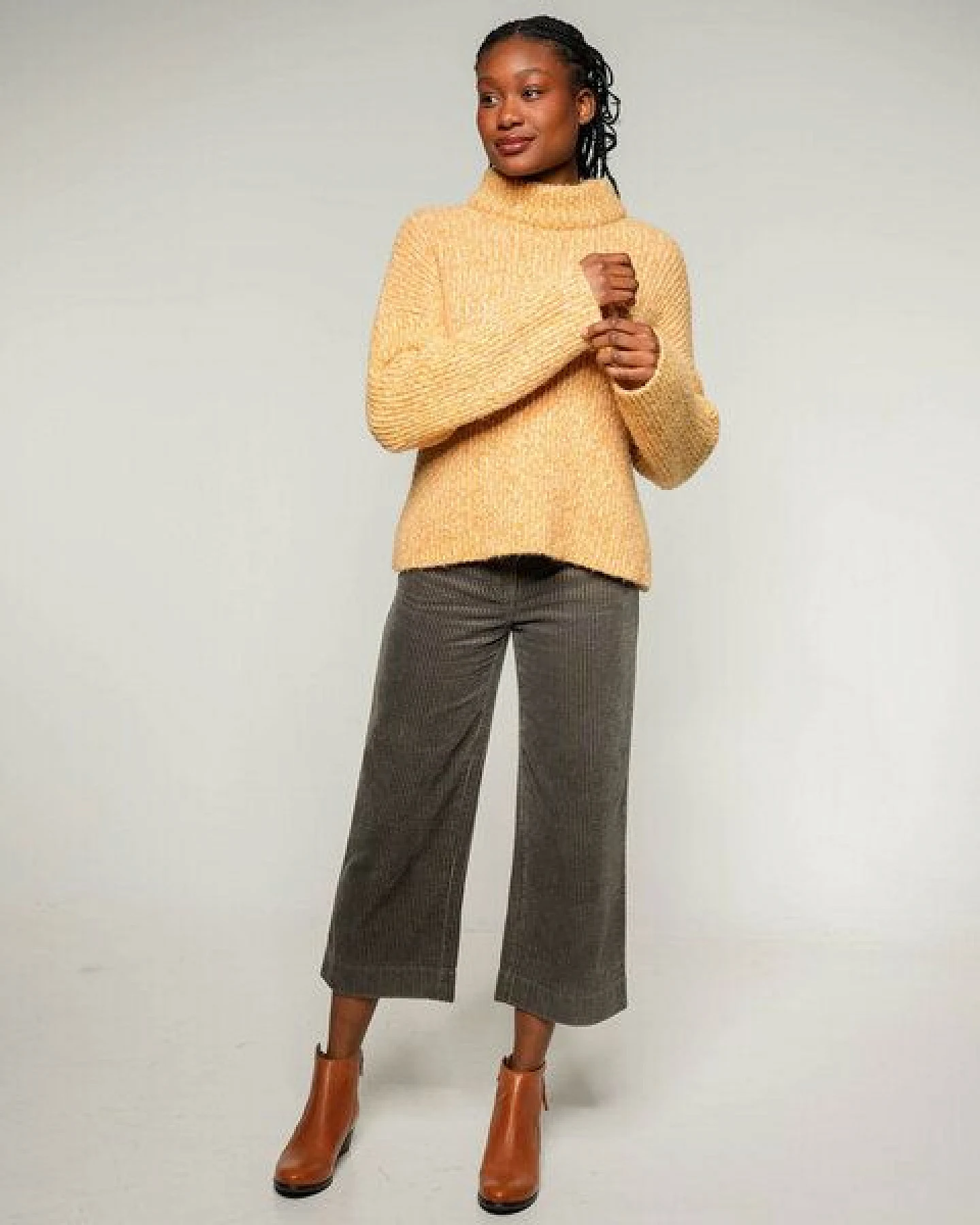 Alma & Lovis Multicolor Rippenpullover im Alpaka-Mix – Ansicht 2