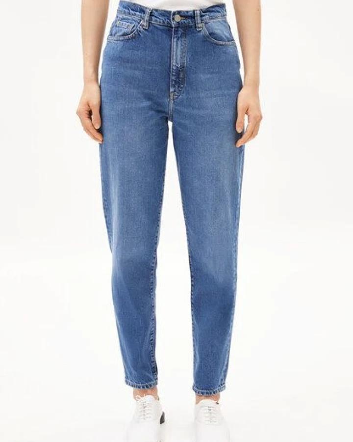 ARMEDANGELS MAIRAA Damen Jeans Mom Fit High Waist Ankle recycelte Baumwolle Non-Stretch