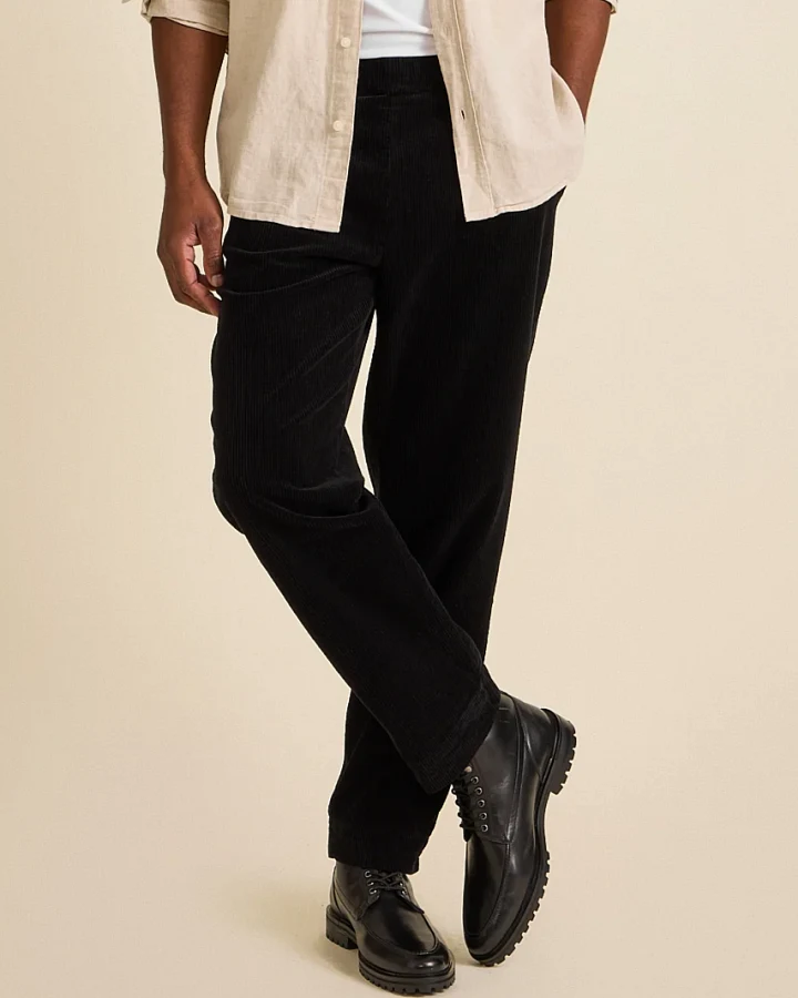 Côtelé Herren vegan Hose Lazy Black