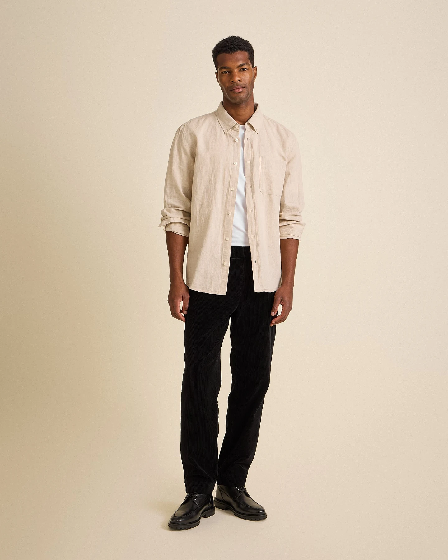 Côtelé Herren vegan Hose Lazy Black – Ansicht 2