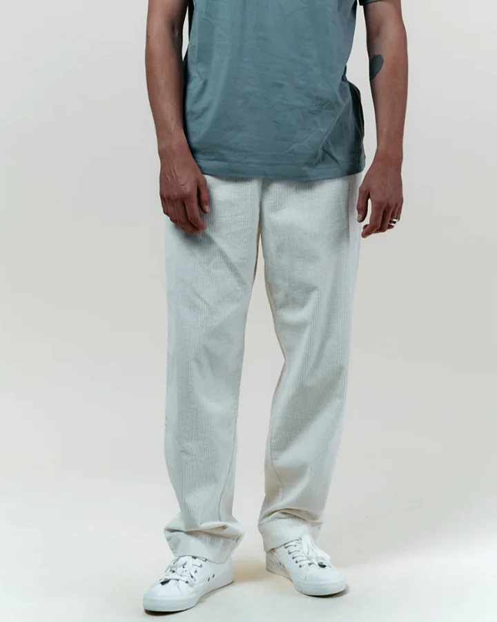 Côtelé Herren vegan Hose Lazy In Ecru