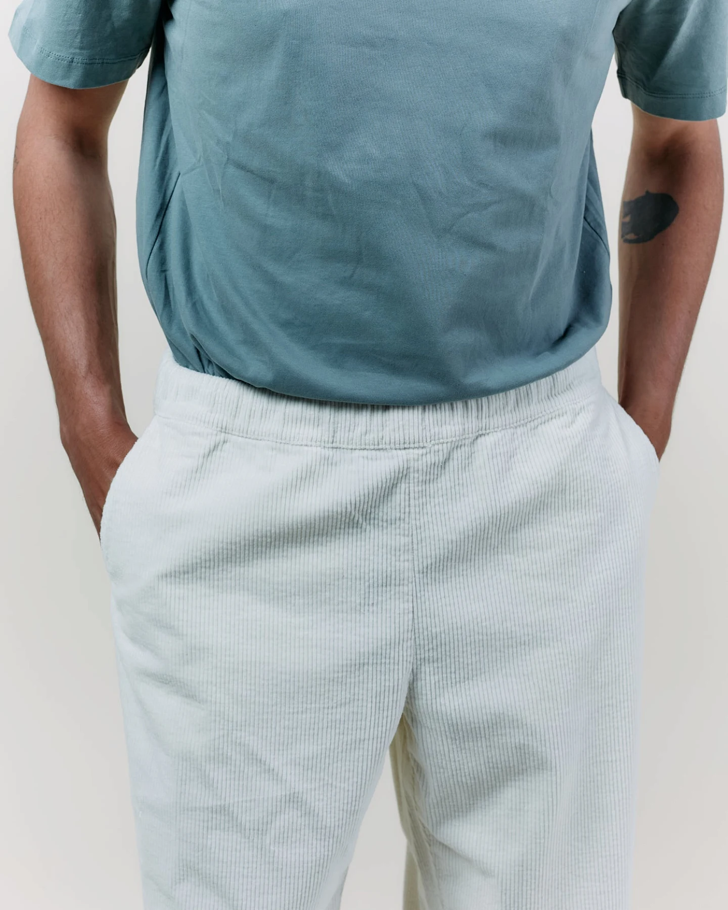 Côtelé Herren vegan Hose Lazy In Ecru – Ansicht 2