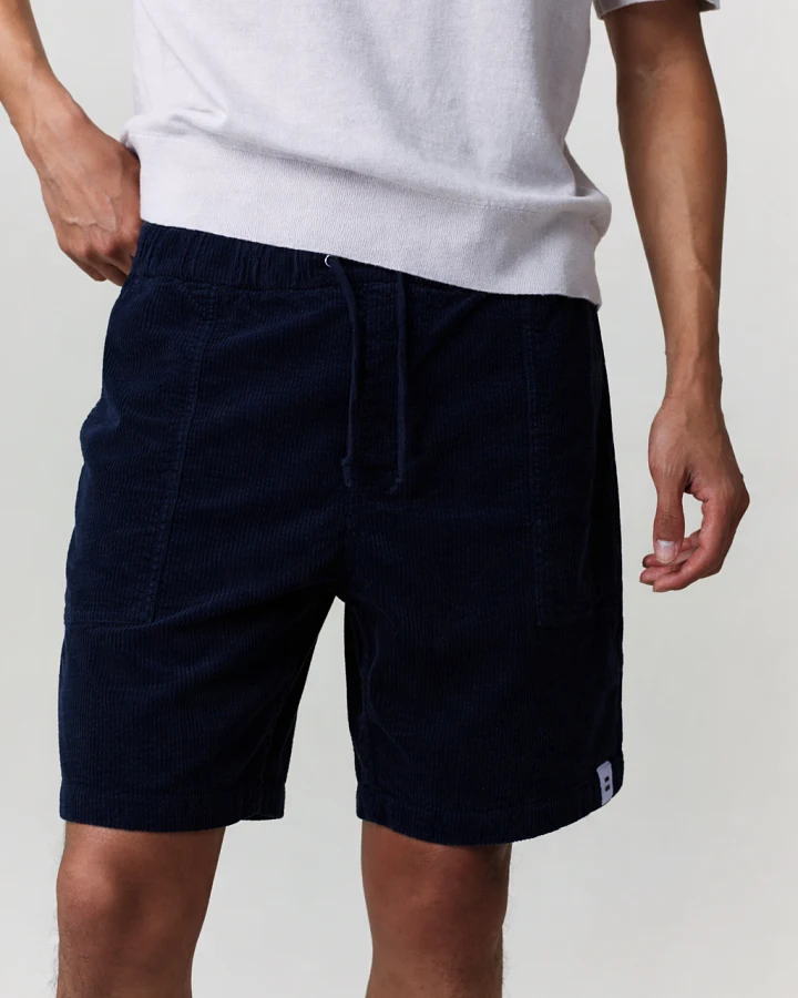 Côtelé Herren vegan Shorts Lazy Navy