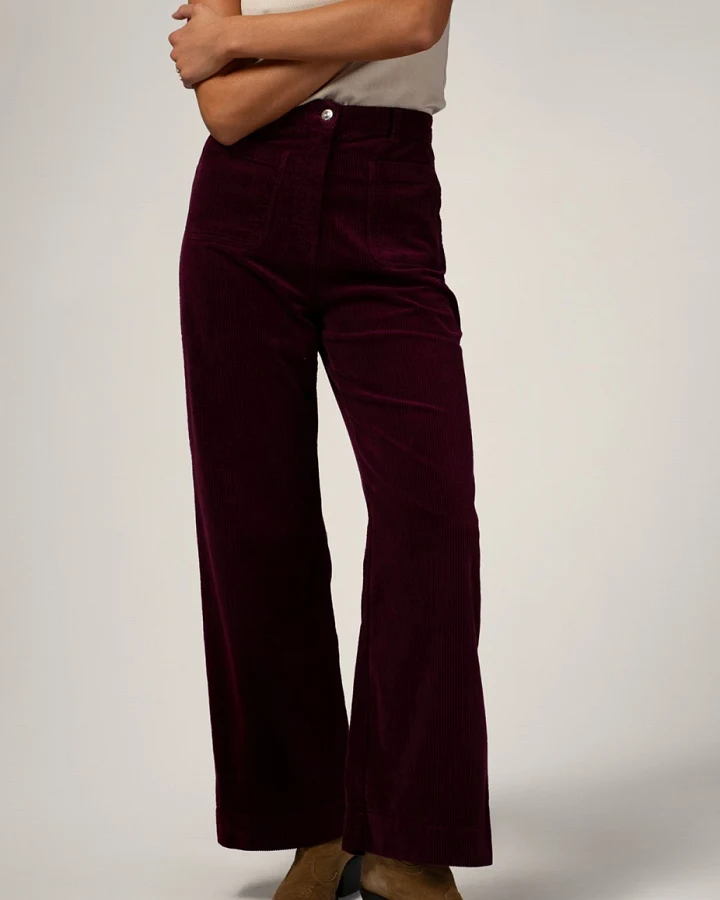 Côtelé Damen vegan Hose Jane Plum Lila