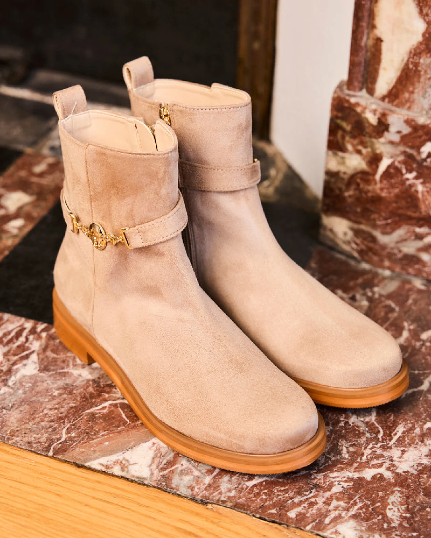 Minuit Sur Terre Damen vegan Stiefel Capsule Sand – Ansicht 2
