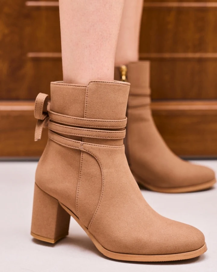 Minuit Sur Terre Damen vegan Stiefel Avenir Mokka Braun