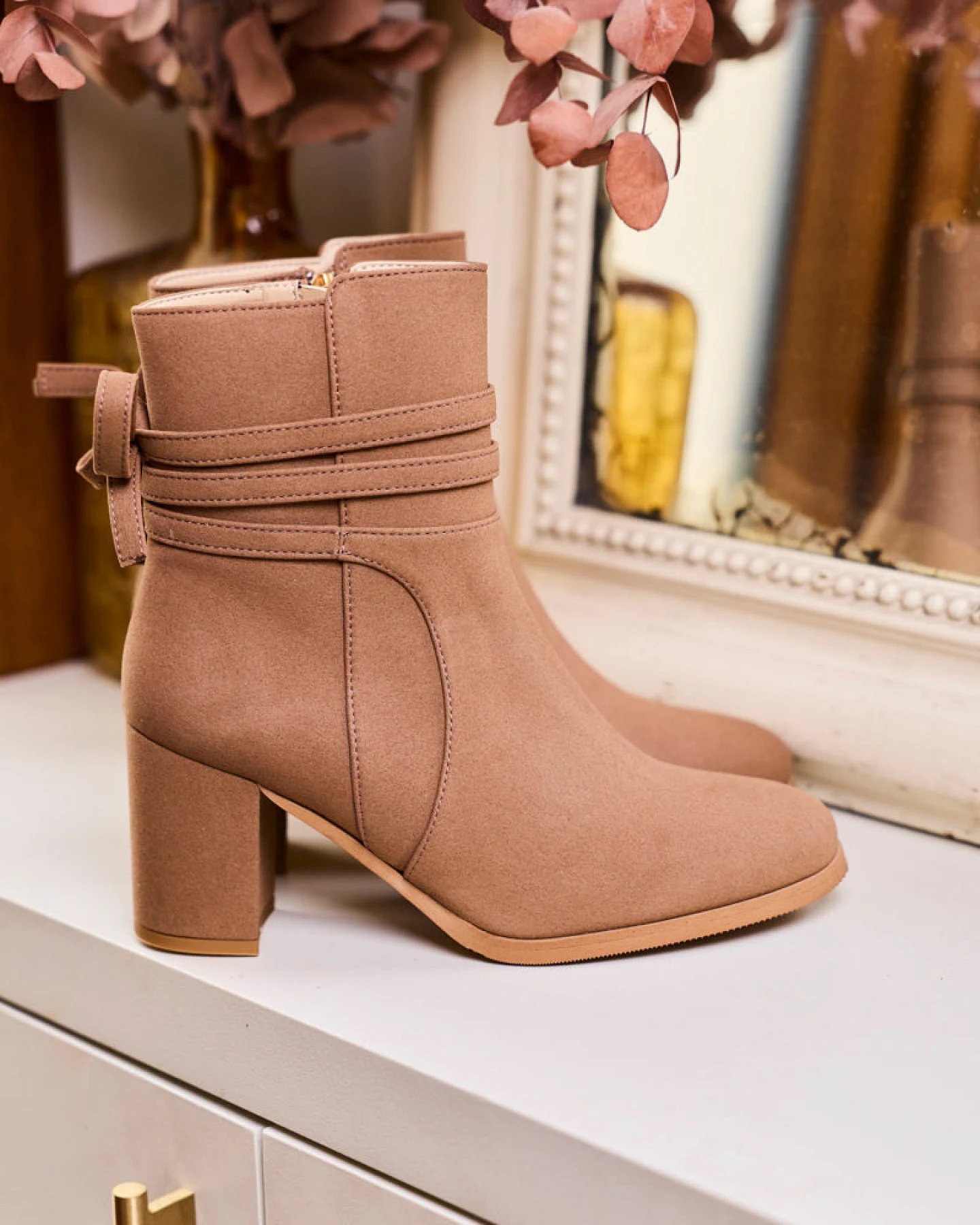 Minuit Sur Terre Damen vegan Stiefel Avenir Mokka Braun – Ansicht 2