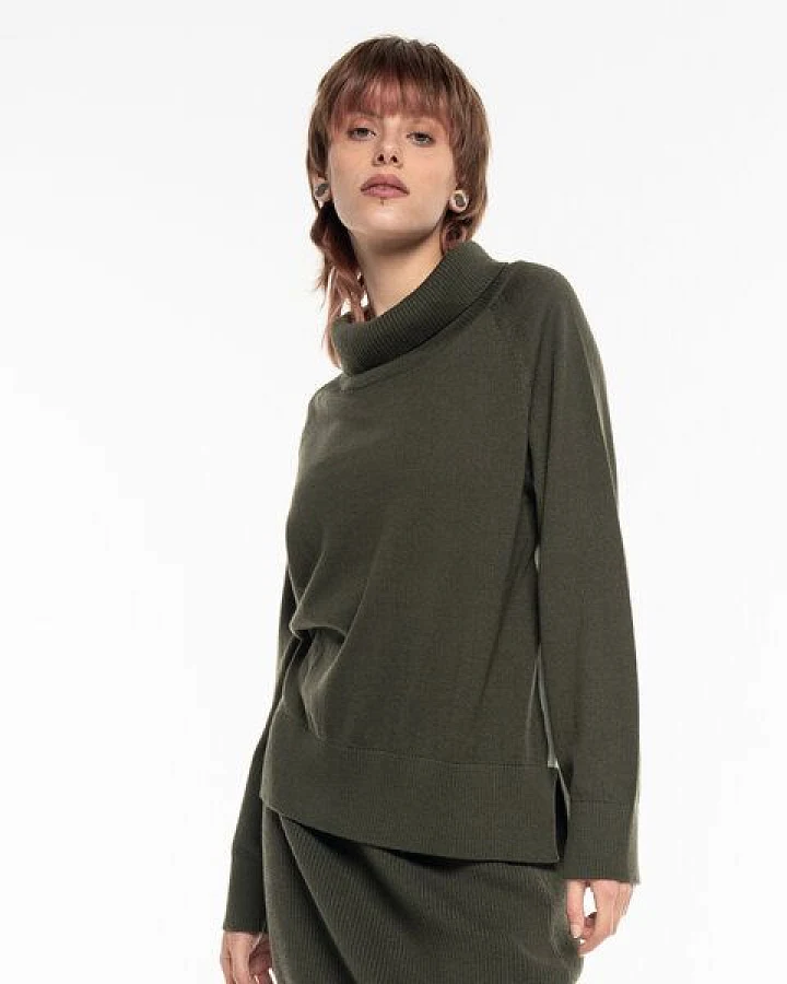 Alma & Lovis Rollkragenpullover aus Organic Cotton-Wool-Mix