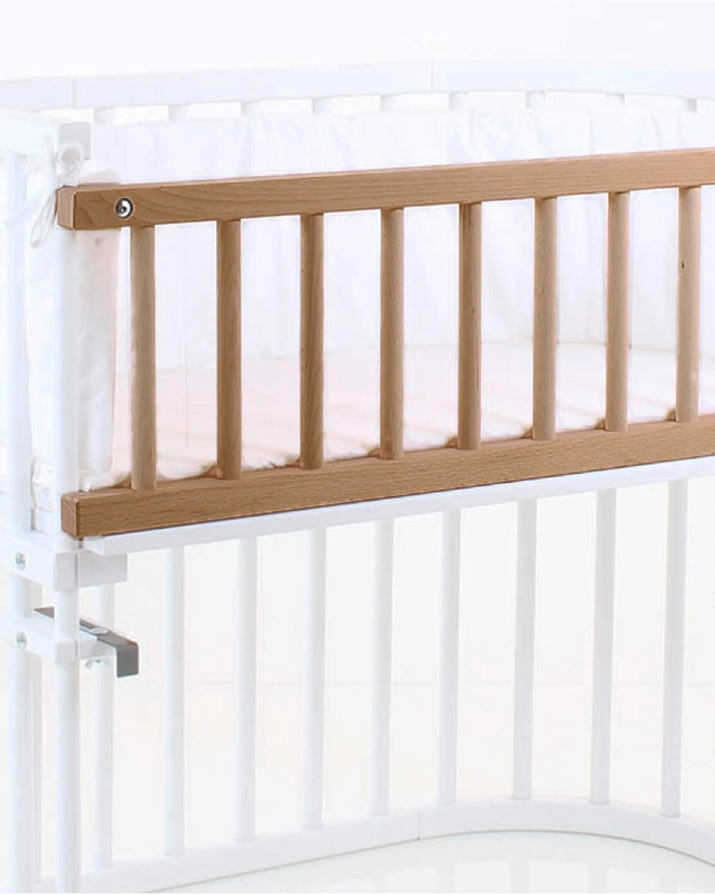 Babybay Verschlußgitter Maxi, Kernbuche massiv, geölt einfache Montage – Ansicht 2