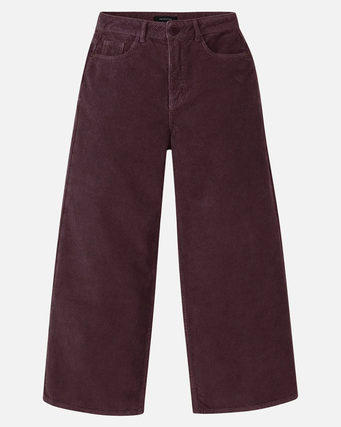 Recolution Damen vegan Cordhose Erica Dunkelpflaume – Ansicht 2