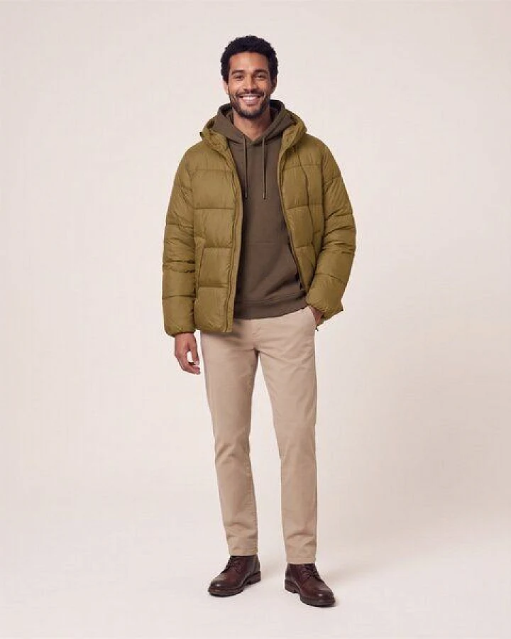 YTWOO Medium Fit Unisex Pufferjacke mit Kapuze