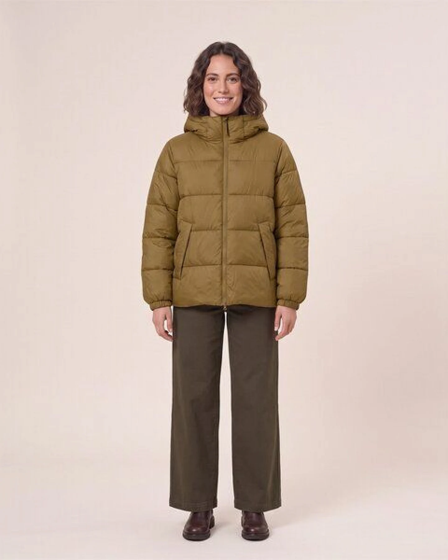 YTWOO Medium Fit Unisex Pufferjacke mit Kapuze – Ansicht 2
