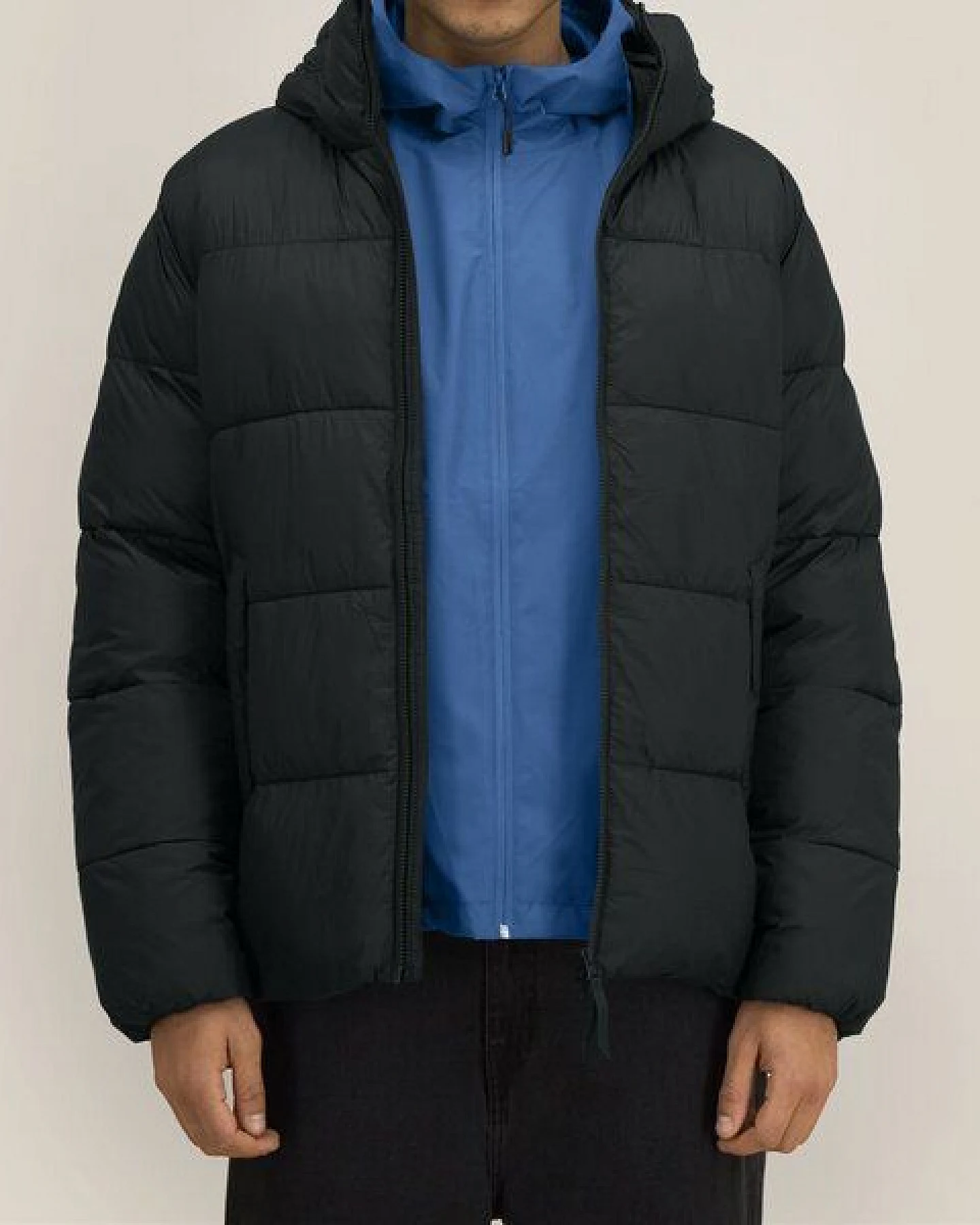 YTWOO Medium Fit Unisex Pufferjacke mit Kapuze – Ansicht 3