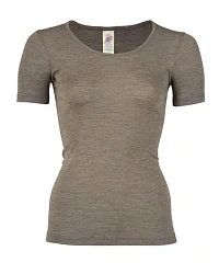 Produktseite: Engel Natur Damen-Shirt Kurzarm Schurwolle Seide