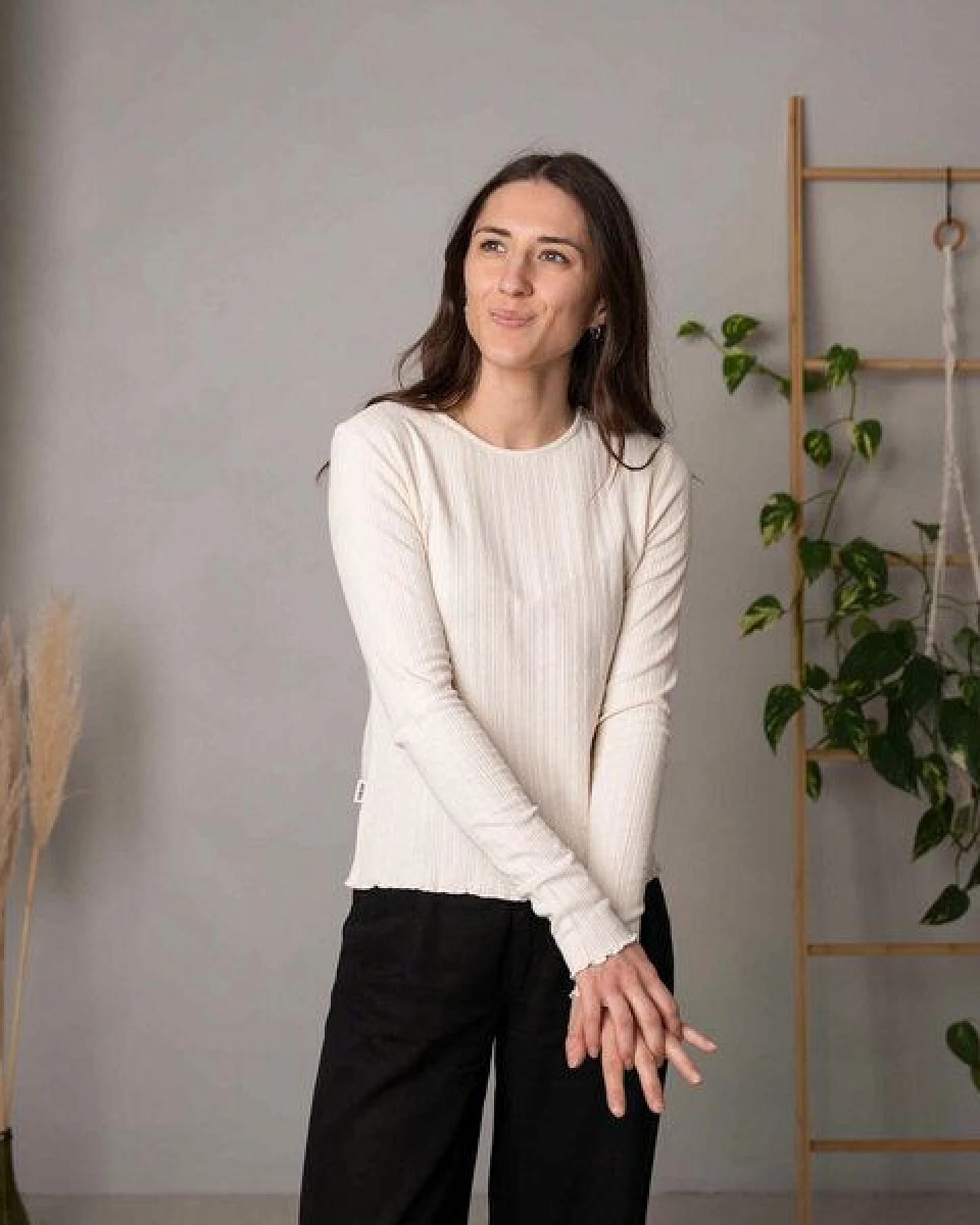 Vresh Clothing Vrederica - Pointelle Longsleeve aus Biobaumwolle – Ansicht 2