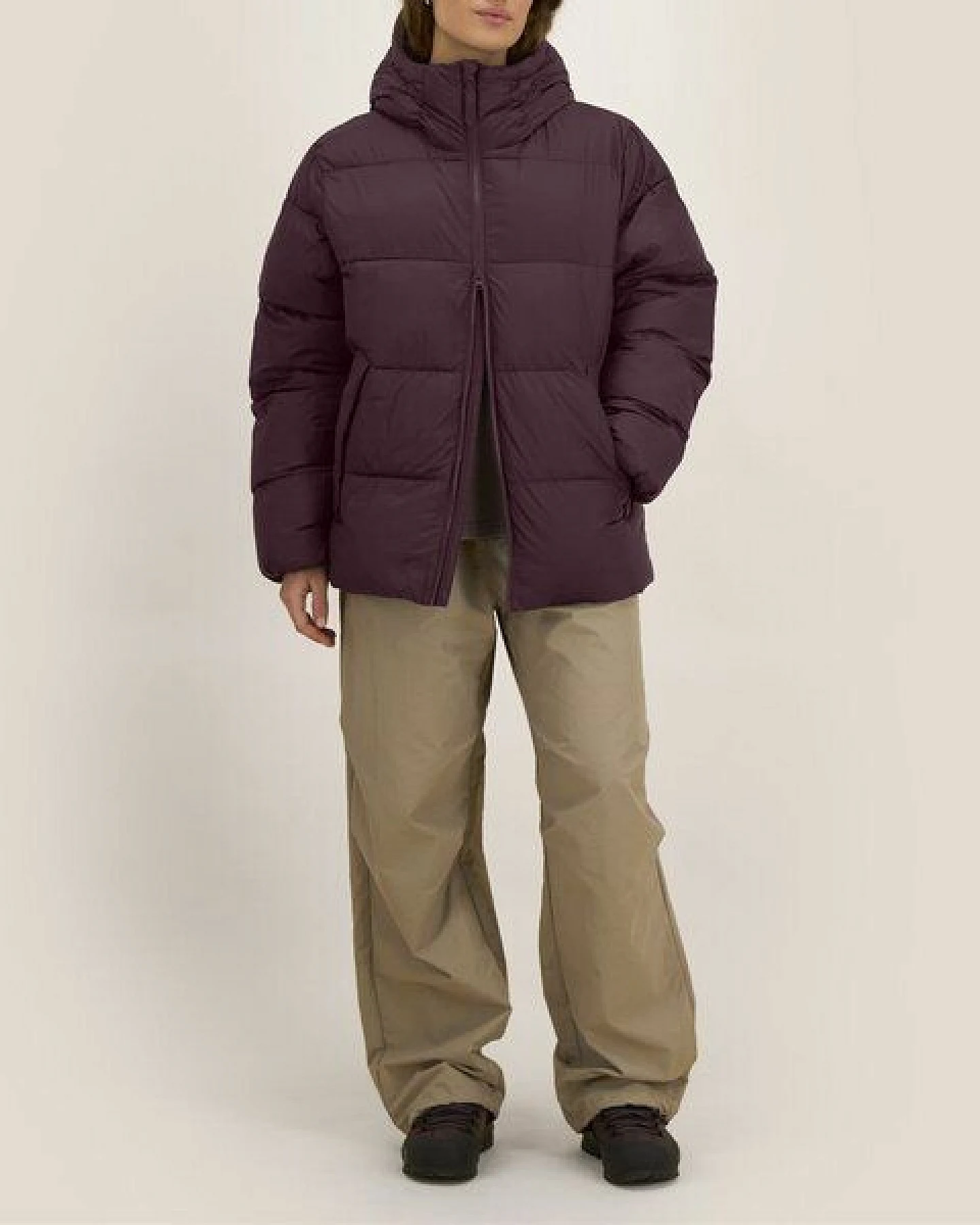 YTWOO Medium Fit Unisex Pufferjacke mit Kapuze – Ansicht 2