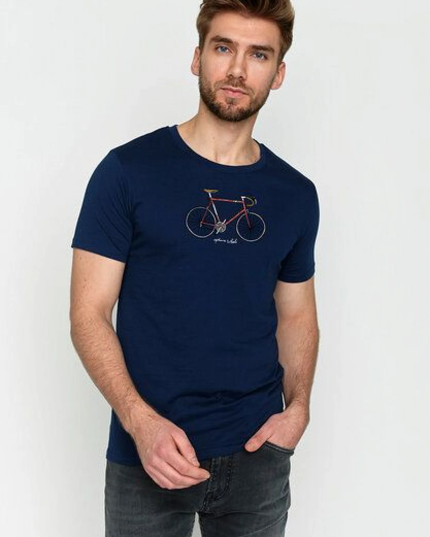 GREENBOMB Bike Uptown Guide - Sportliches T-Shirt aus Bio-Baumwolle / hochwertiger Print / GOTS / Fair & Vegan – Ansicht 2