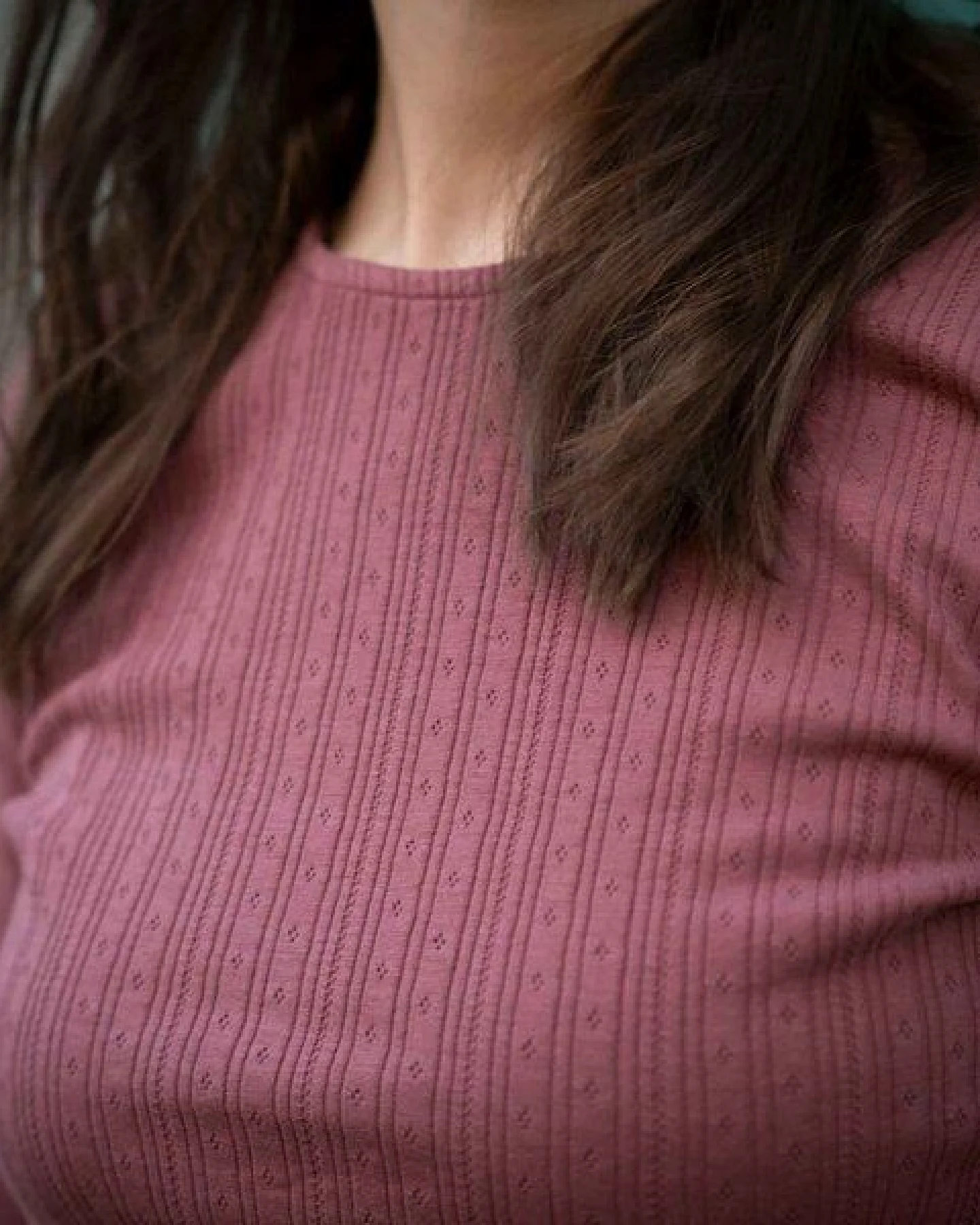 Vresh Clothing Vrederica - Pointelle Longsleeve aus Biobaumwolle – Ansicht 3