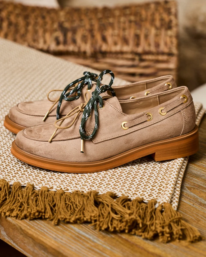 Minuit Sur Terre Damen vegan Schuhe Galet Sand