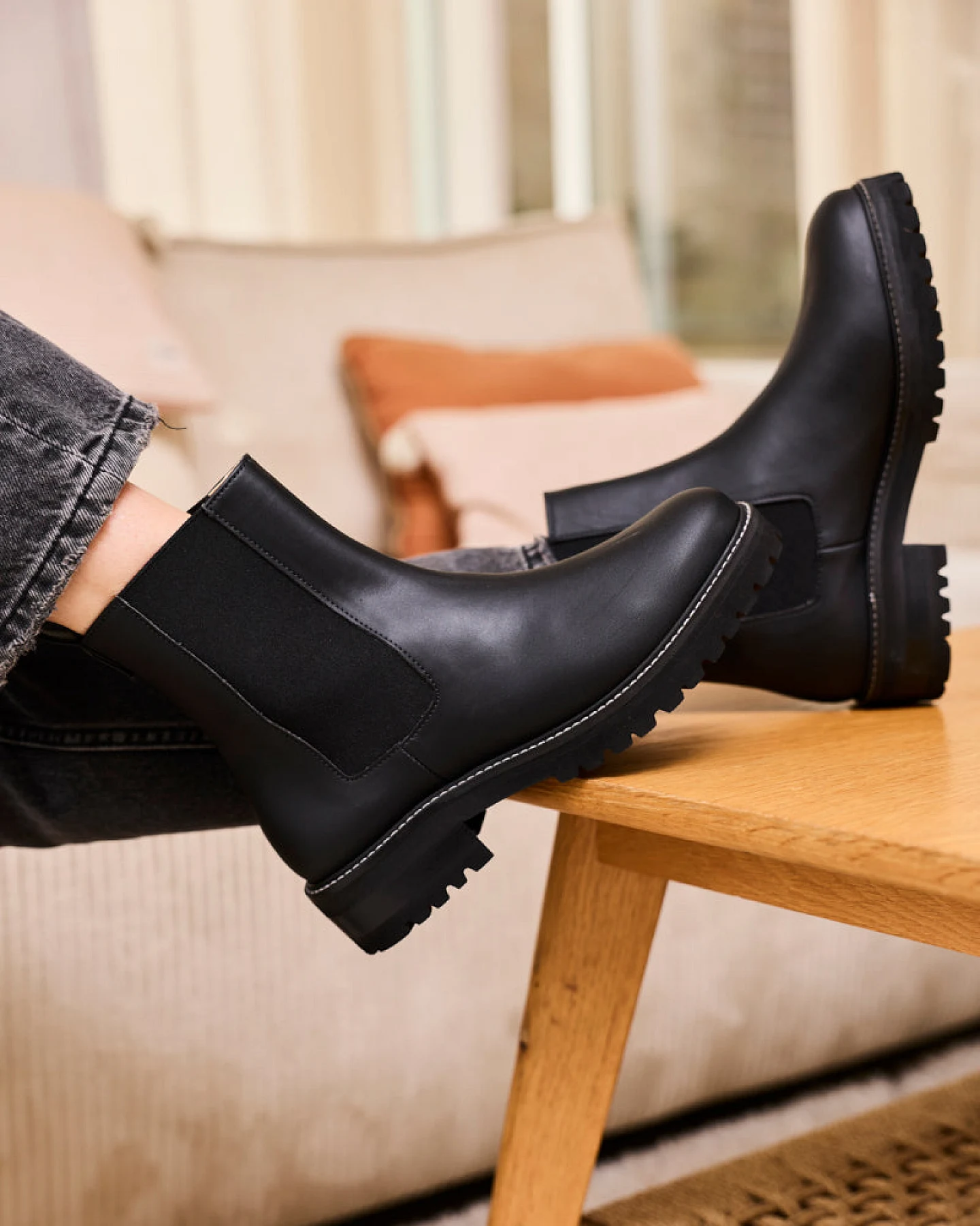 Minuit Sur Terre Damen vegan Stiefel Fréquence In Schwarz – Ansicht 2