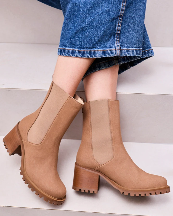 Minuit Sur Terre Damen vegan Stiefel Eugenie Mocha